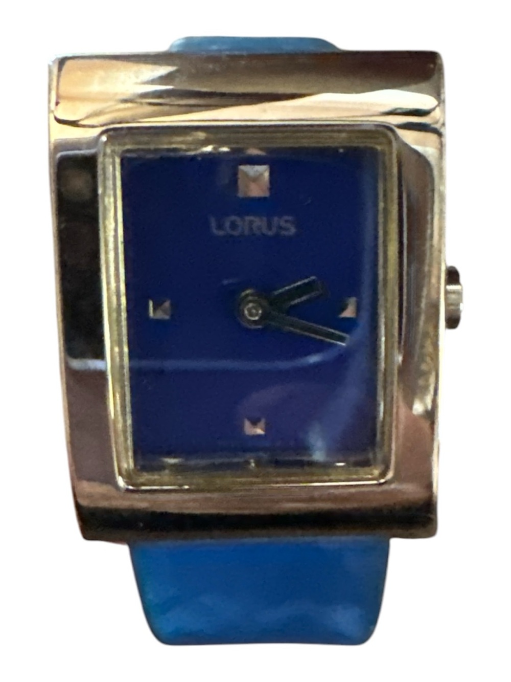 Lorus Square Blue Dial Watch with Blue Strap for Kids or Women Accessories